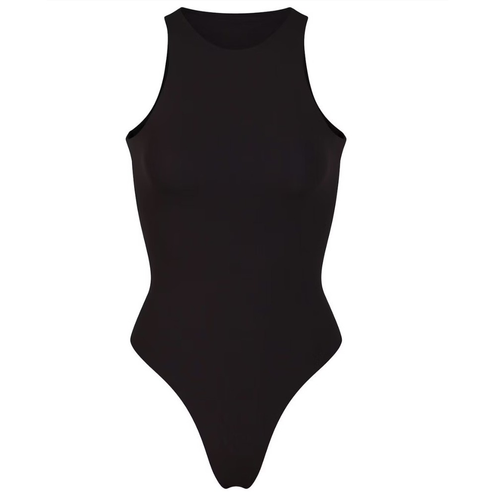 Skims Fits Everybody HIgh Neck Bodysuit BD-TNG-9223 Onyx Small - Picture 1 of 6